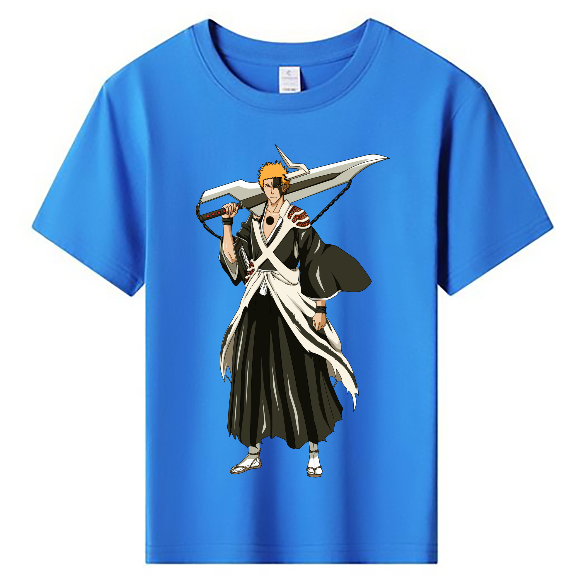 （画像用） ブリーチ 黒崎一護（くろさき いちご）BLEACH Kurosaki Ichigo 綿100％キッズTシャツ（フロントプリント）